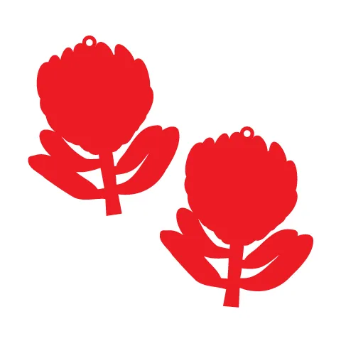 © Warratah Flower - 2 Pair