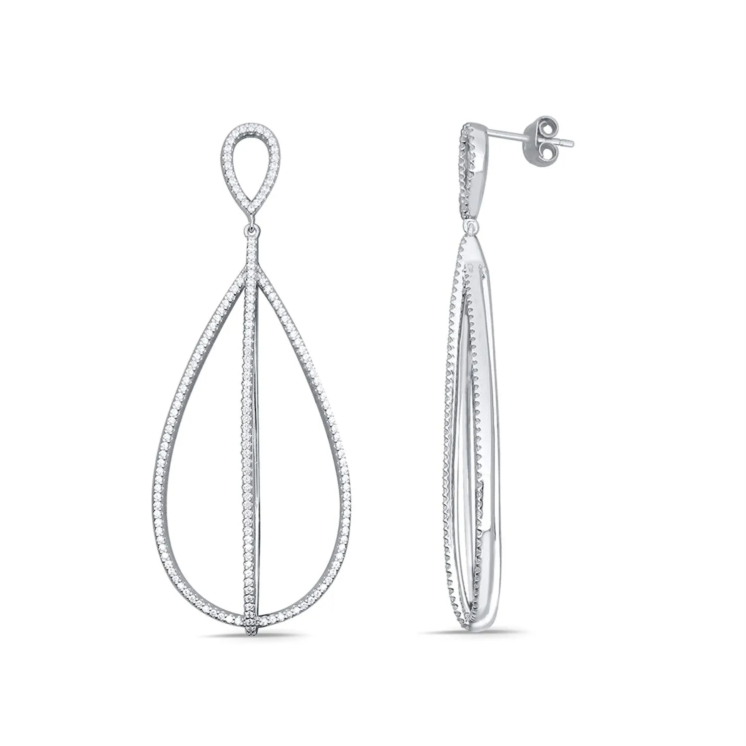 1 CTW Natural Diamond Fashion Earrings in 10KT White Gold