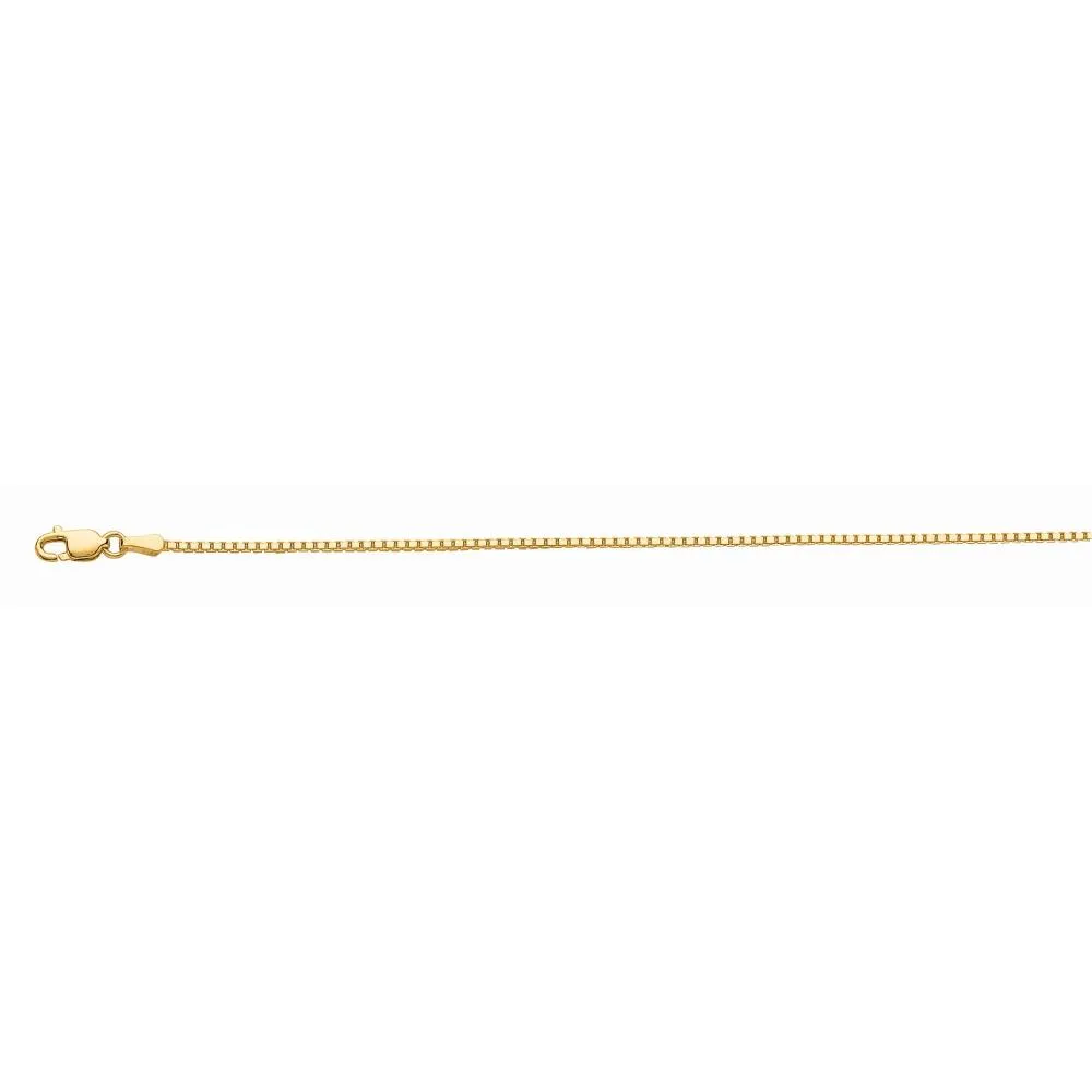 10K Gold 1.2mm Octagonal Box Chain