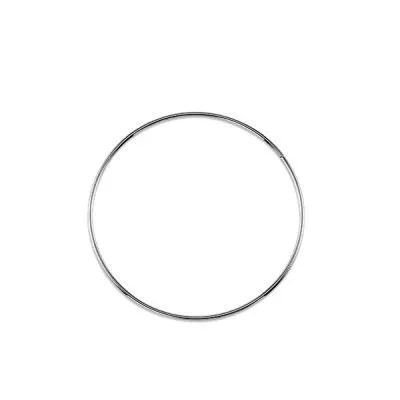 10K White Gold (1.0mm) Hoop  Sleeper Earrings (10mm - 50mm)