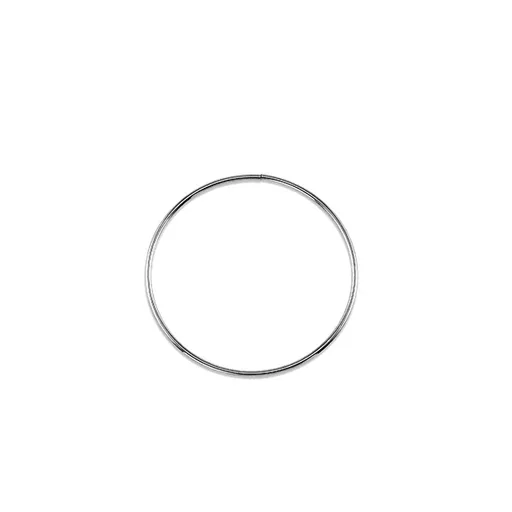 10K White Gold (1.0mm) Hoop  Sleeper Earrings (10mm - 50mm)