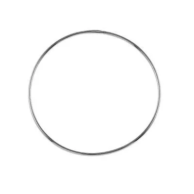 10K White Gold (1.0mm) Hoop  Sleeper Earrings (10mm - 50mm)