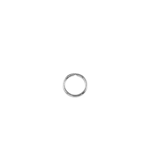10K White Gold (1.0mm) Hoop  Sleeper Earrings (10mm - 50mm)