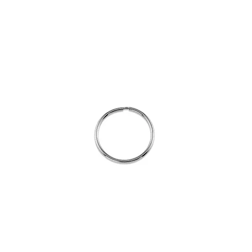10K White Gold (1.0mm) Hoop  Sleeper Earrings (10mm - 50mm)