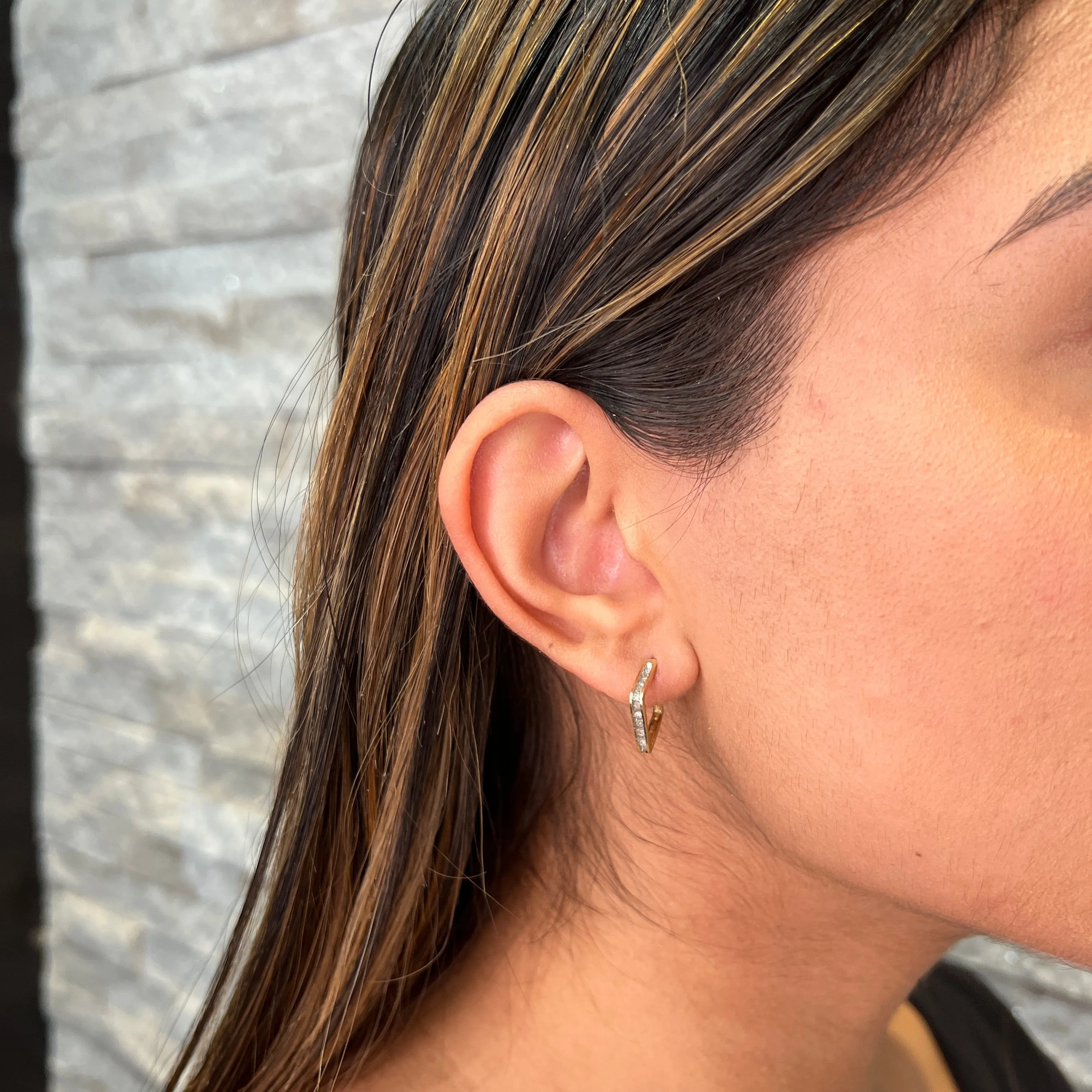 10K Yellow Gold (0.15ct) Diamond Earrings