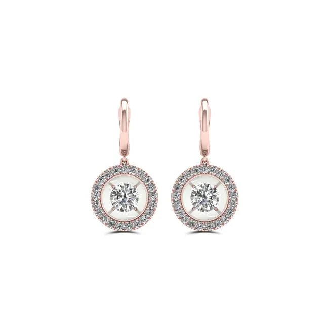 1/3 CTW Natural Diamond Drop & Dangle Earrings in 10KT Rose Gold