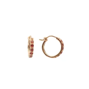 13MM ORANGE HUGGIE HOOP EARRINGS