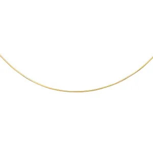 14K Gold 1.5mm Round Omega with Screw Back Lock