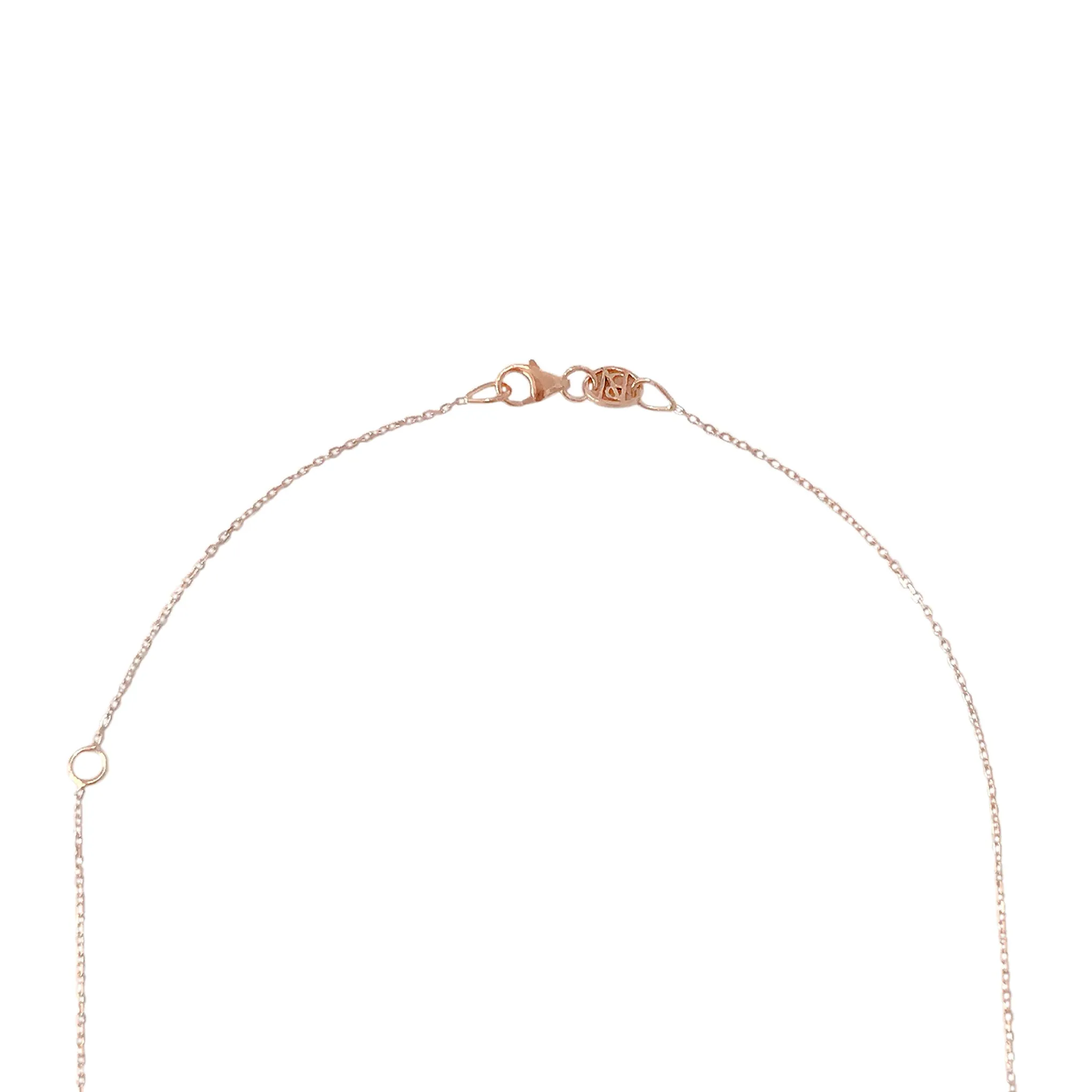 14K Gold Pavé Diamond Lariat Drop Necklace
