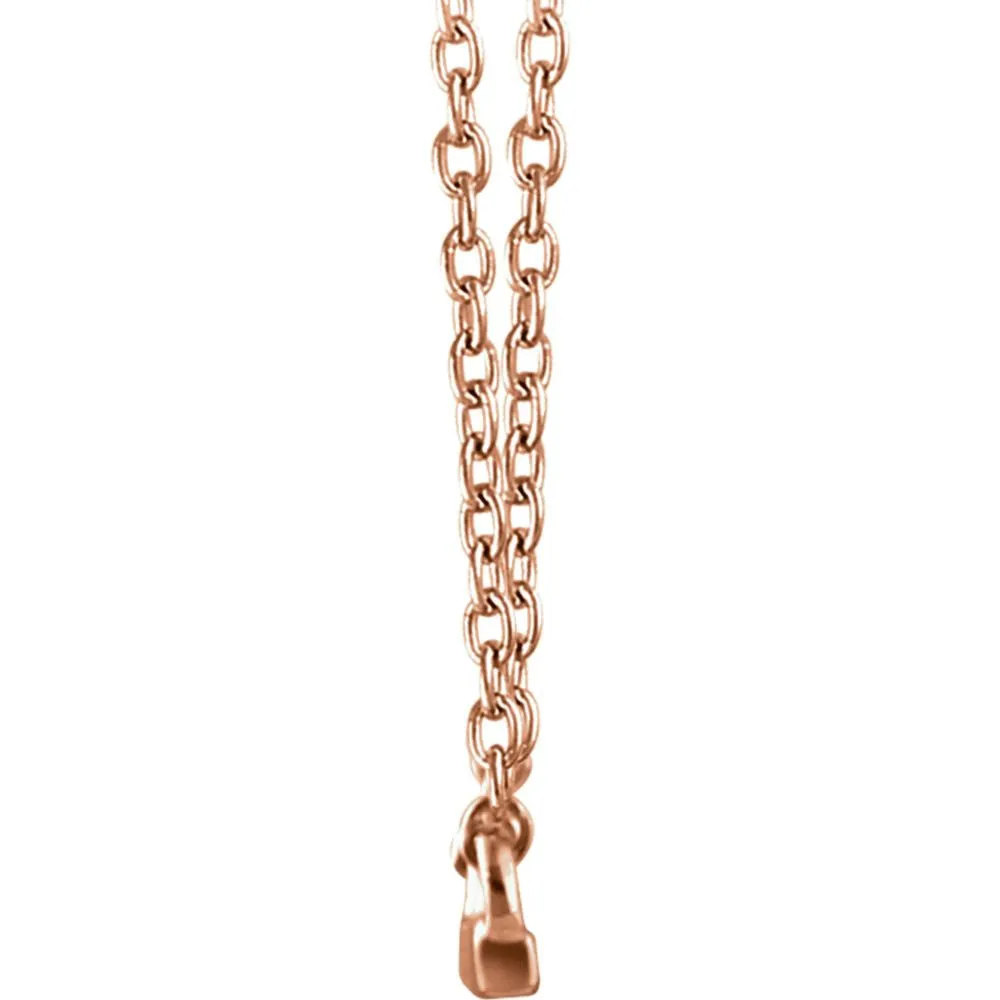 14k Rose Gold Petite Bar 16-18" Necklace