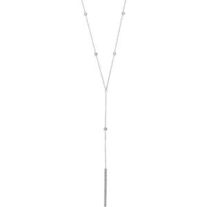 14K White Gold 1/3 CTW Natural Diamond Bar Y 15-17" Necklace