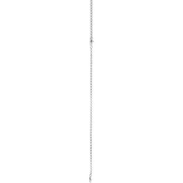 14K White Gold 1/5 CTW Natural Diamond Bar Y 15-17" Necklace