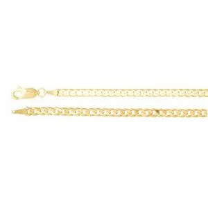14K Yellow 3 mm Curb 16" Chain
