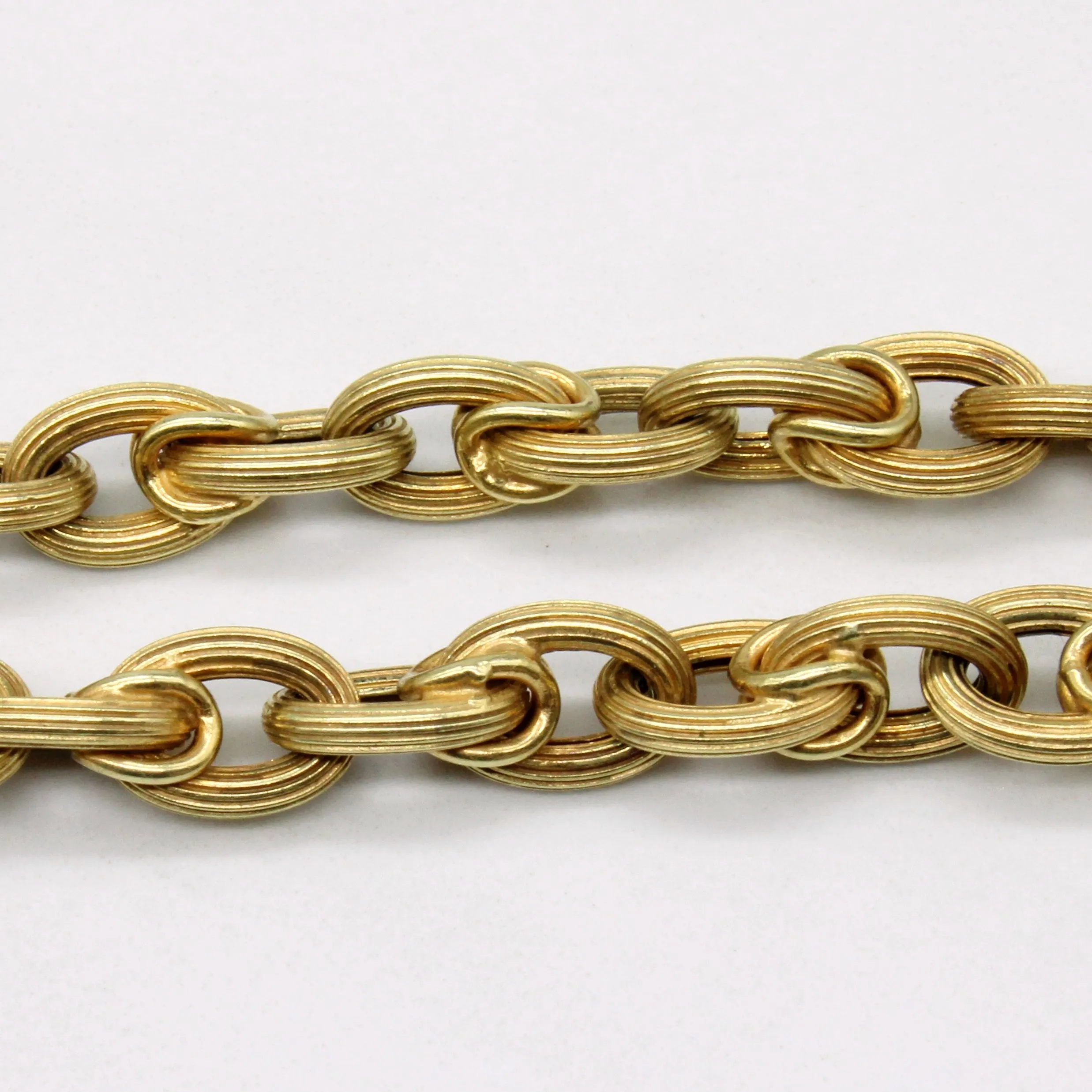 14k Yellow Gold Unique Link Bracelet | 8" |
