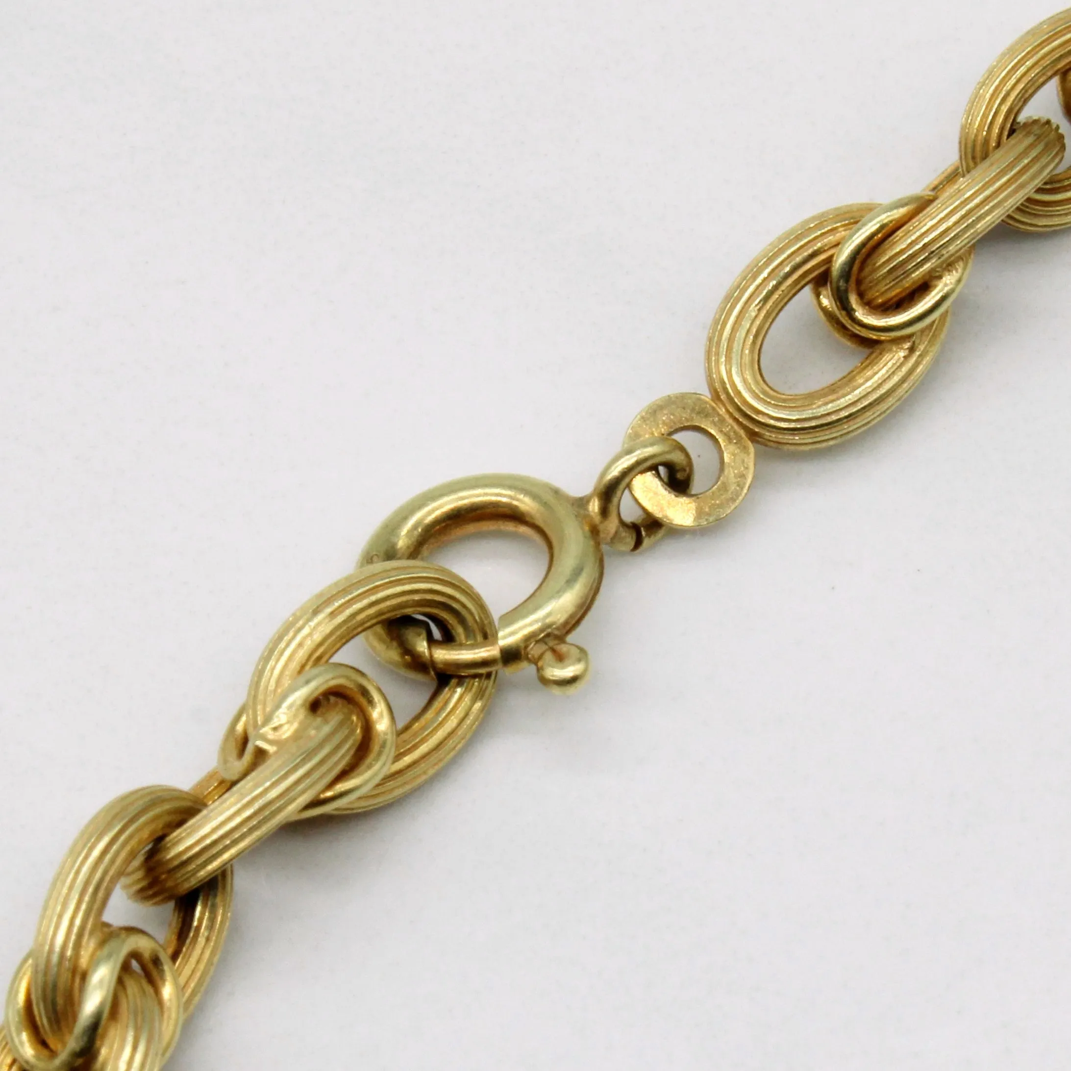 14k Yellow Gold Unique Link Bracelet | 8" |