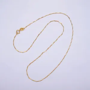 16K Gold Vermeil S925 Sterling Silver 1mm Dainty Horseshoe Unique 16 Inch Chain Necklace | WA-1958
