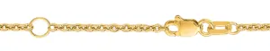 18K Gold 1.8mm Extendable Cable Chain