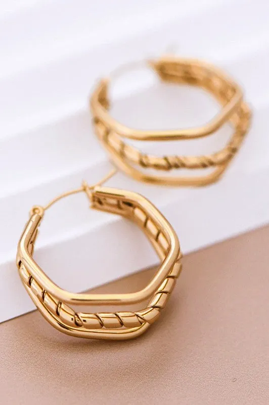 18k Gold Dipped Hoop Earring *