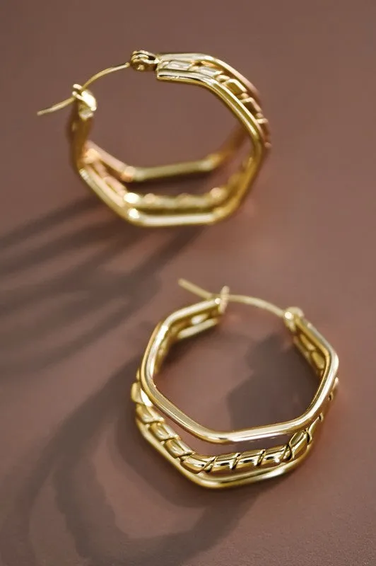 18k Gold Dipped Hoop Earring *