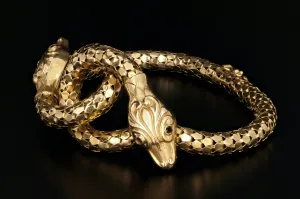 18K Italian Double Snake Bracelet