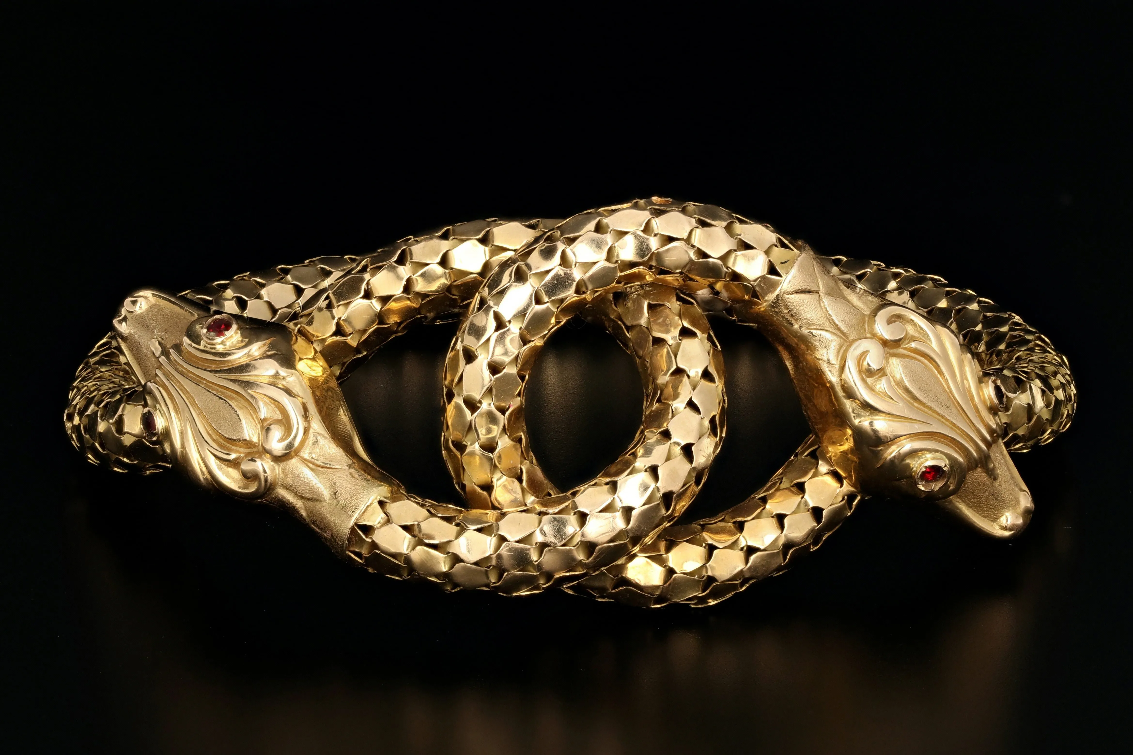 18K Italian Double Snake Bracelet