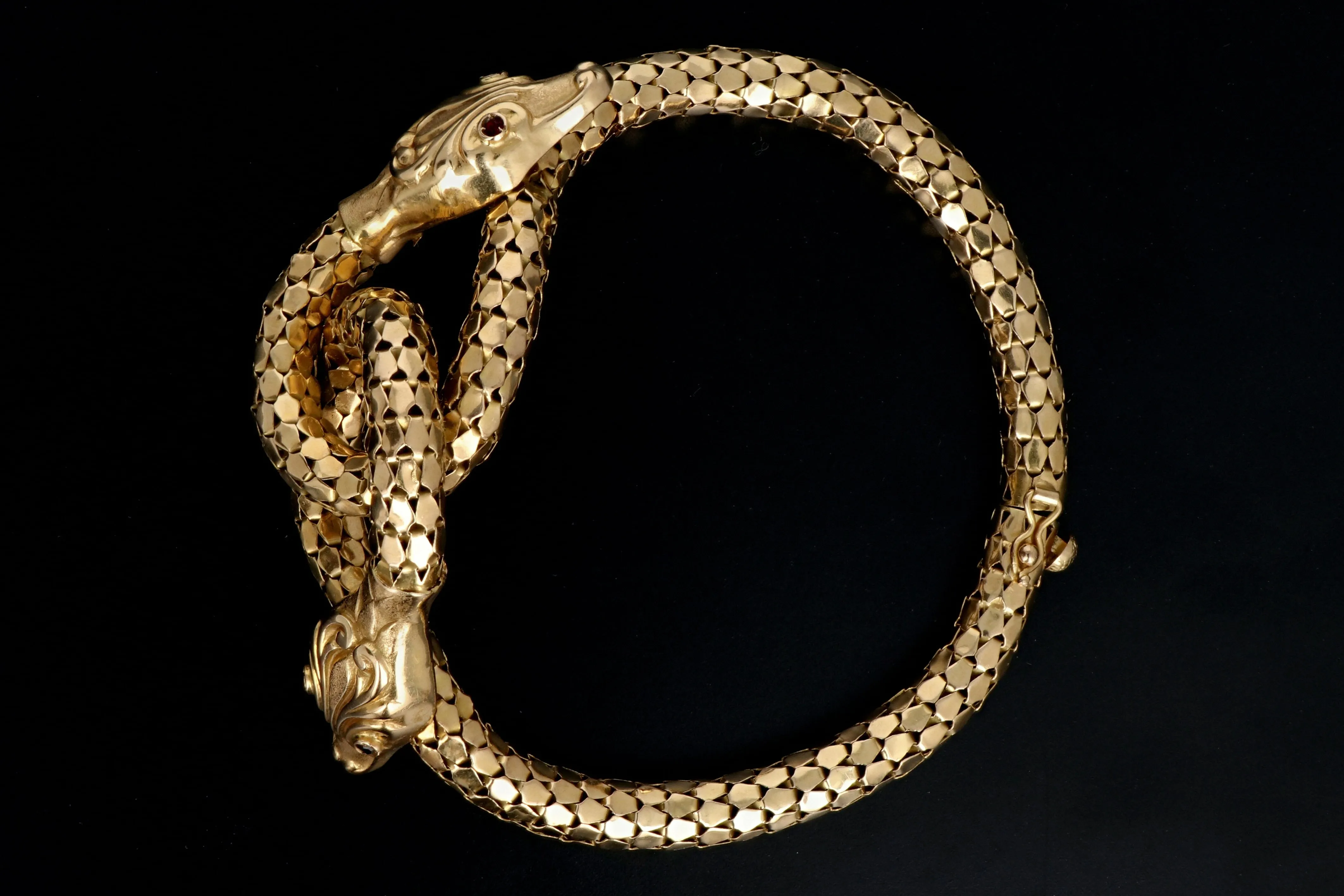 18K Italian Double Snake Bracelet
