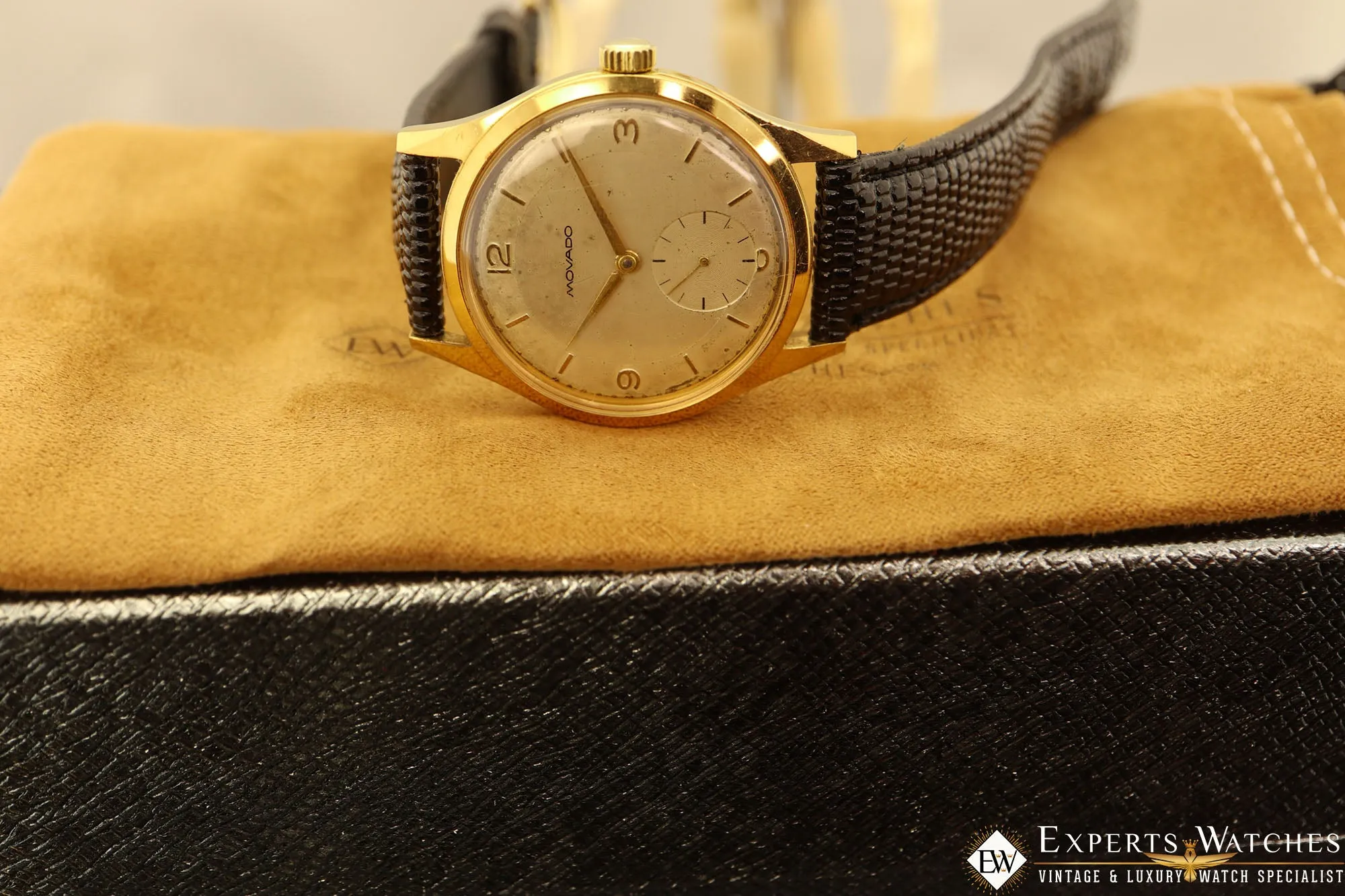 1940's Vintage Movado Manual Wind Watch Gold Plated 15 JEWELS Cal 470 9341 37MM
