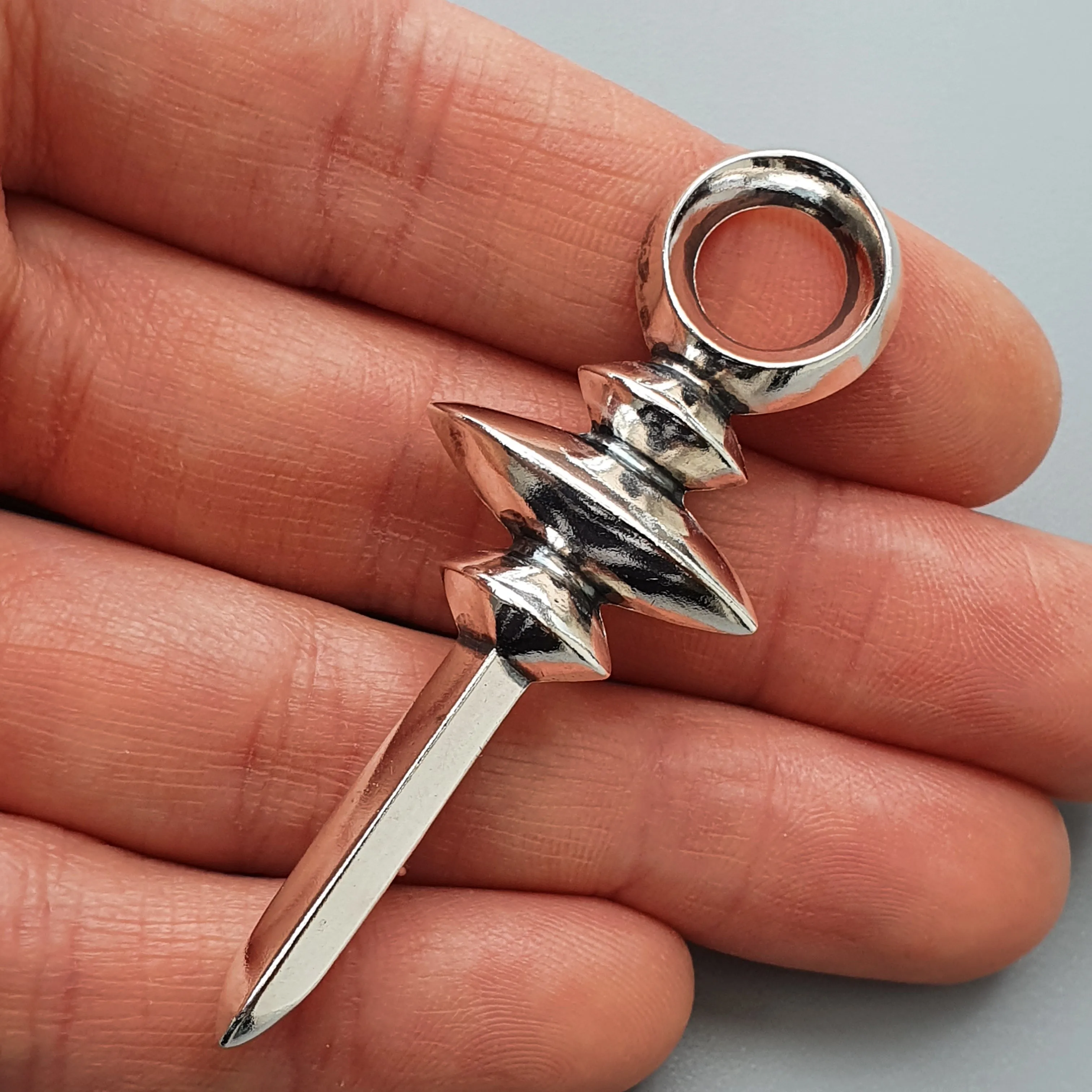 1950s Kalevala Koru Silver Ancient Sword Pendulum Style Brooch 1958