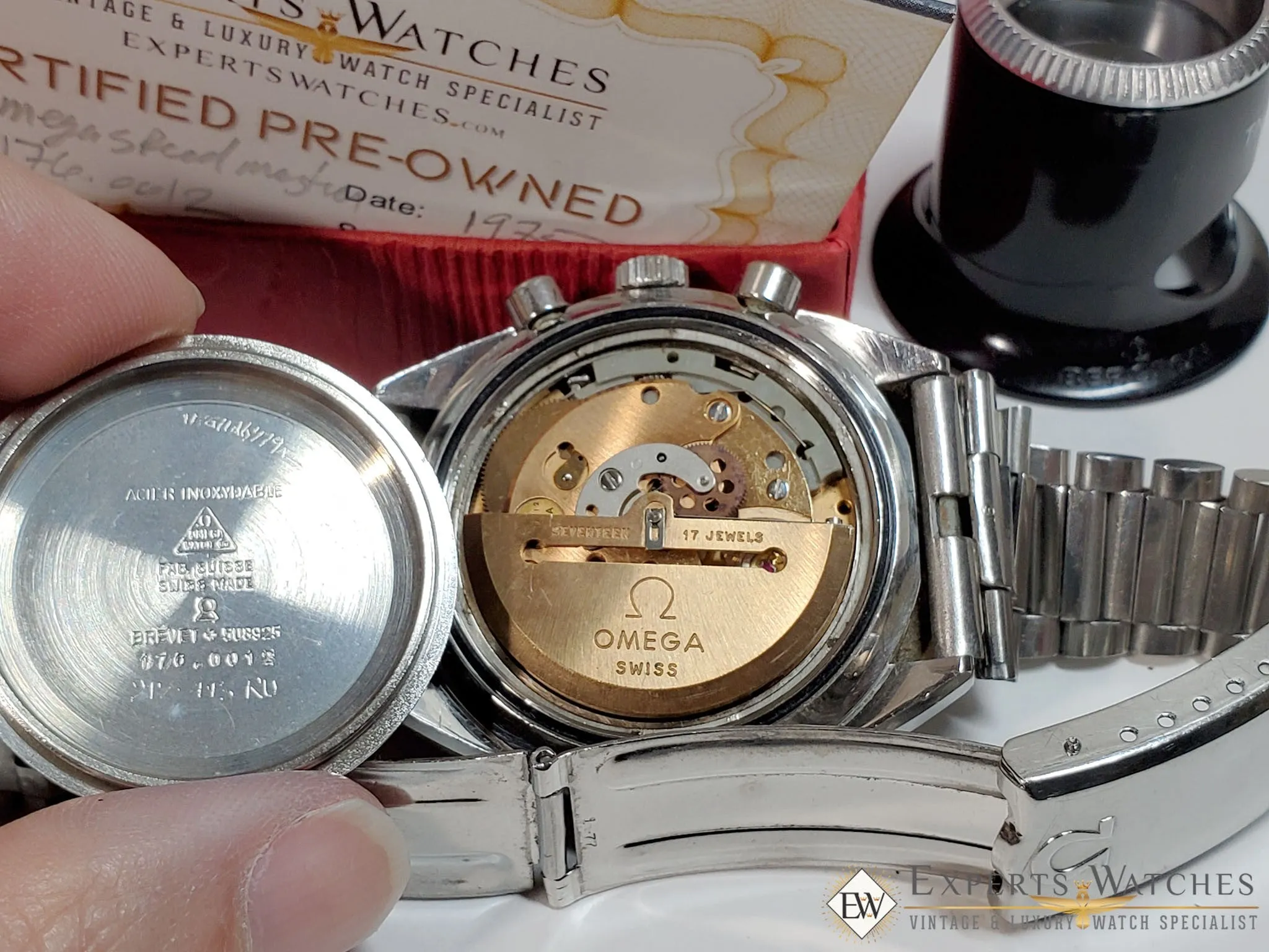 1975 Vintage Omega SpeedMaster Chronograph Mark 4.5 Ref 176.0012 Day Date Watch