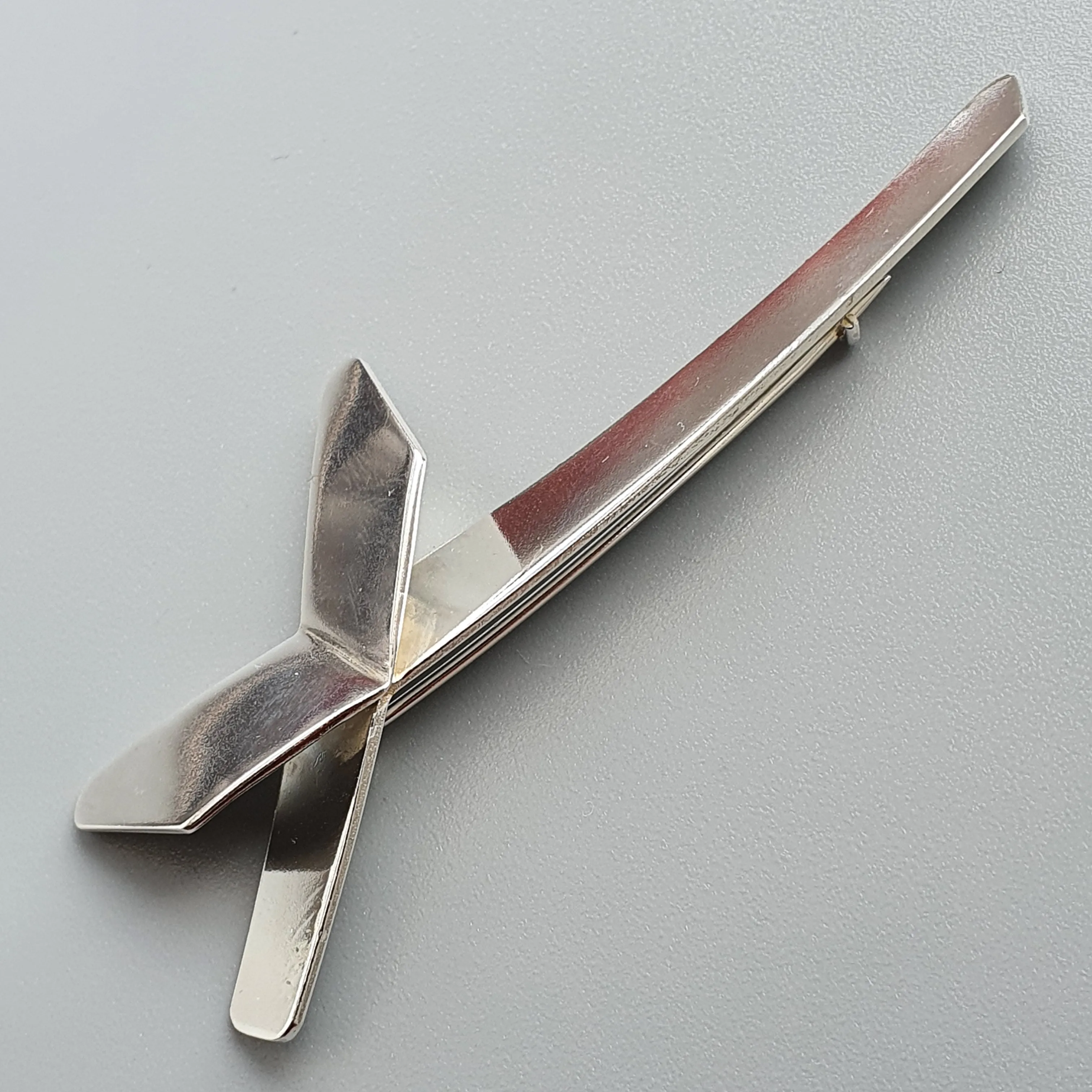 1980s Kultakeskus Finnish Silver Bow Brooch