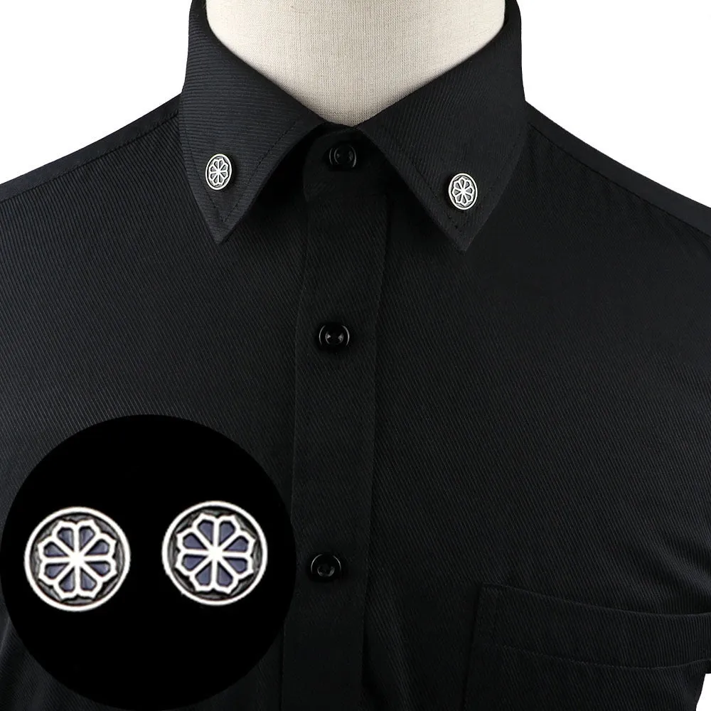 1PC/1 PAIR TRENDY SUIT SHIRT COLLAR PIN GOLD BLACK STAR DRAGON HOLLOW TRIANGLE CRYSTAL BROOCHES FOR MEN WOMEN DAILY ACCESSORY