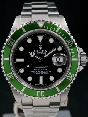2007 Rolex Green Submariner (Ref. 16610LV) "Mk. V" With Warranty Card