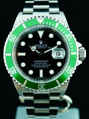 2008 Rolex 50th Anniversary Green Submariner  (Ref. 16610LV) (MARK V Dial)