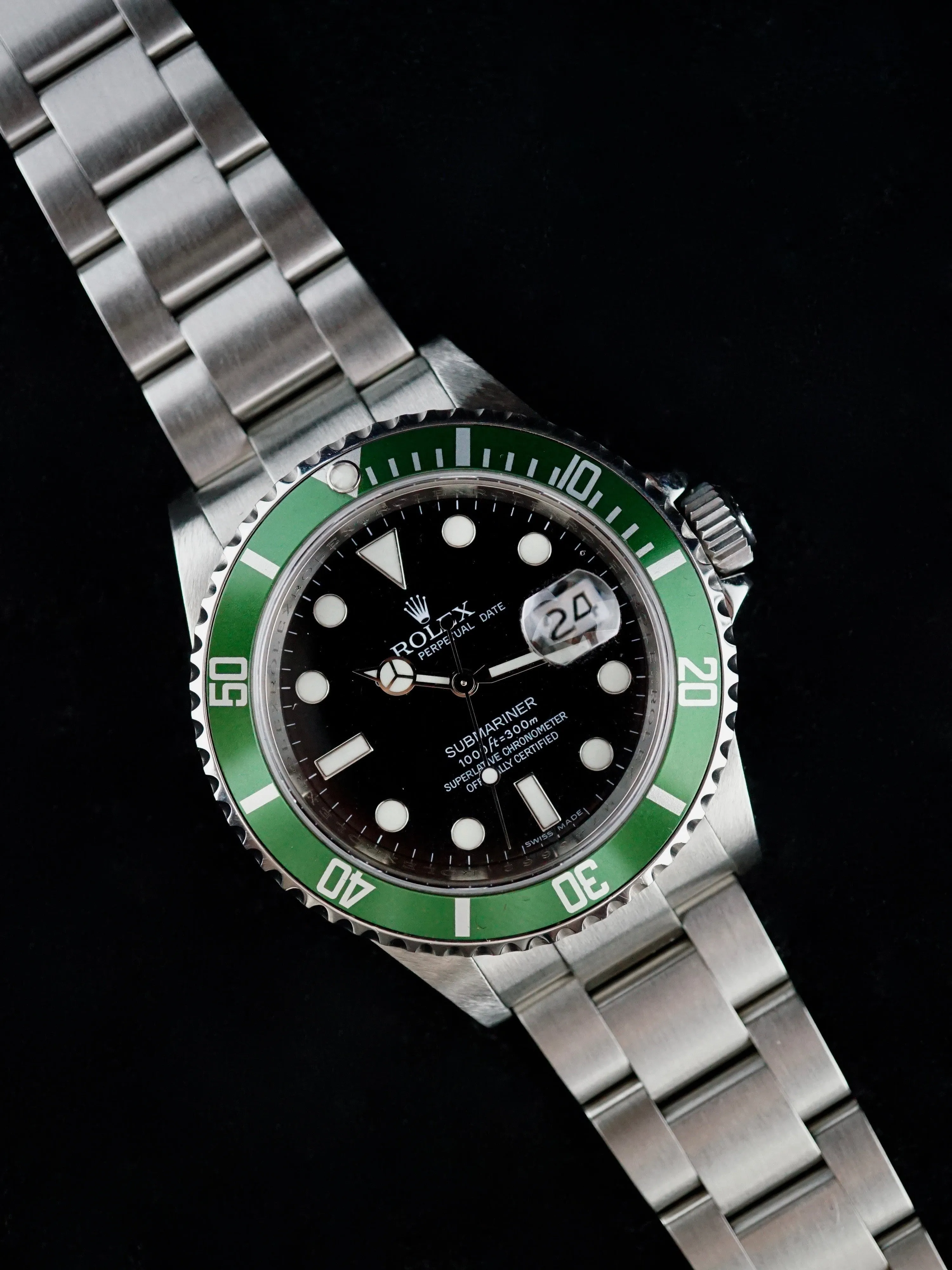 2008 Rolex Green Submariner Ref. 16610LV (MARK VII Dial)