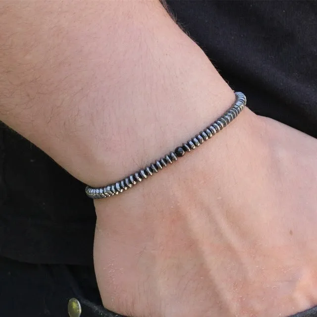 2019 New Design Men Bracelet Hematite Slim Health slimming Luxury Beaded bracelets& bangles for Women men Jewelry gift pulseira