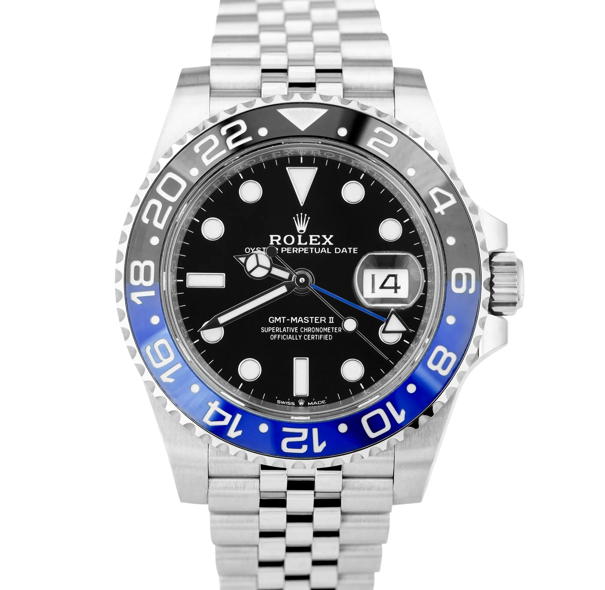 2019 UNP. Rolex GMT-Master II Batman Black Blue SS Ceramic 40mm 126710 BLNR B P