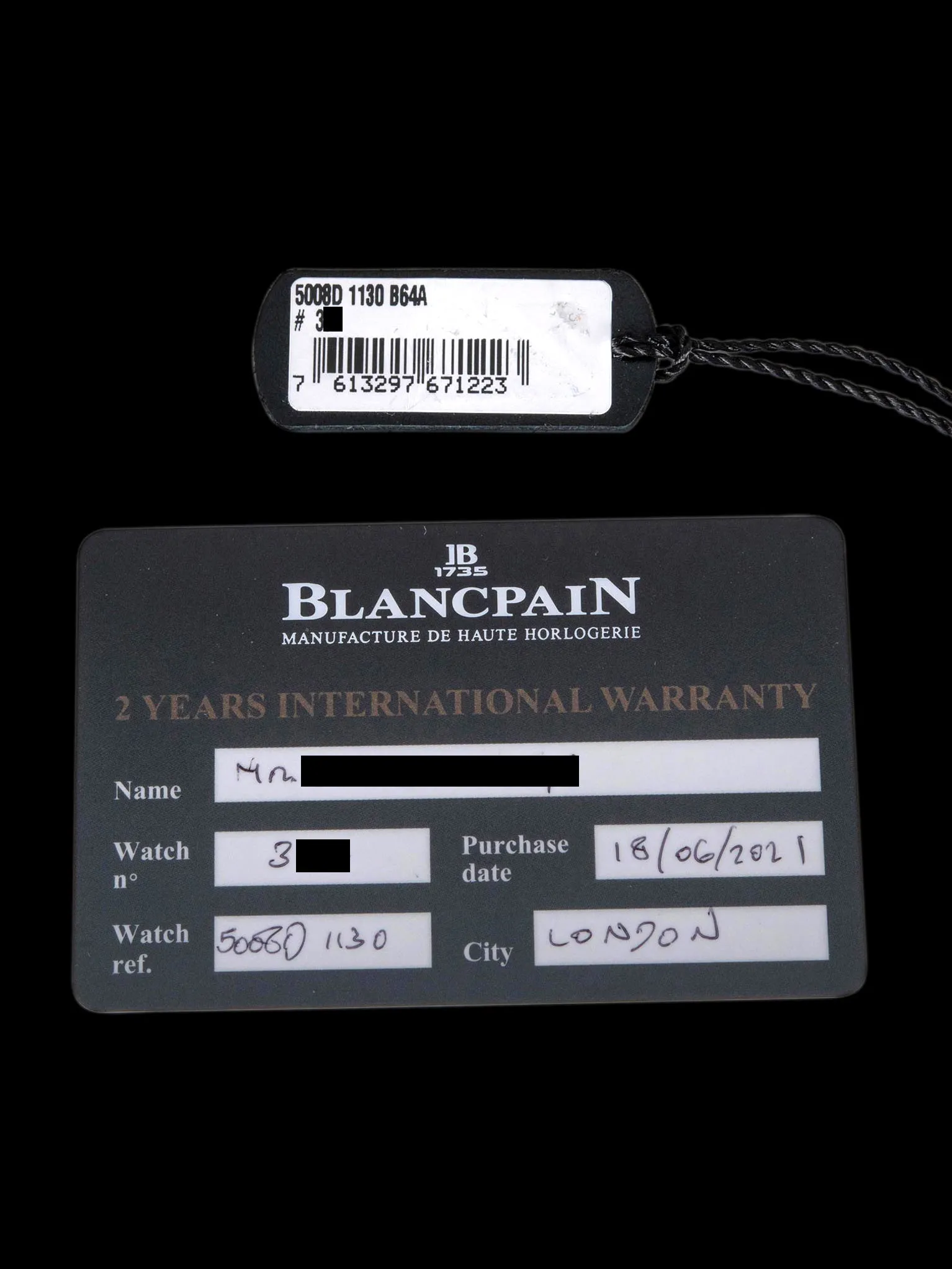 2021 Blancpain Fifty-Fathoms Bathyscaphe (Ref. 5008D/1130) "No Rad Limited Edition" W/ Full Set