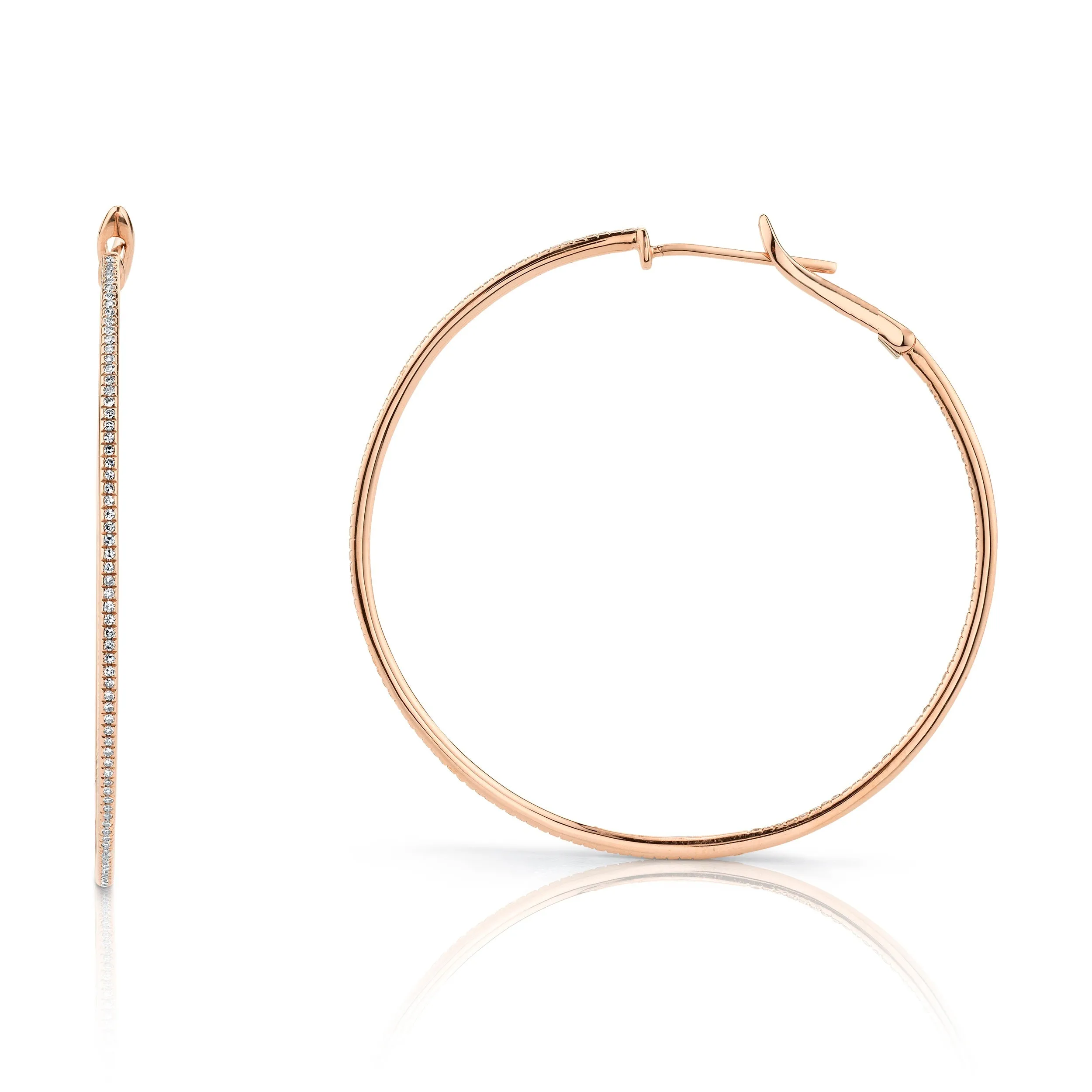 2" Whisper Thin Large Diamond Hoop Earrings