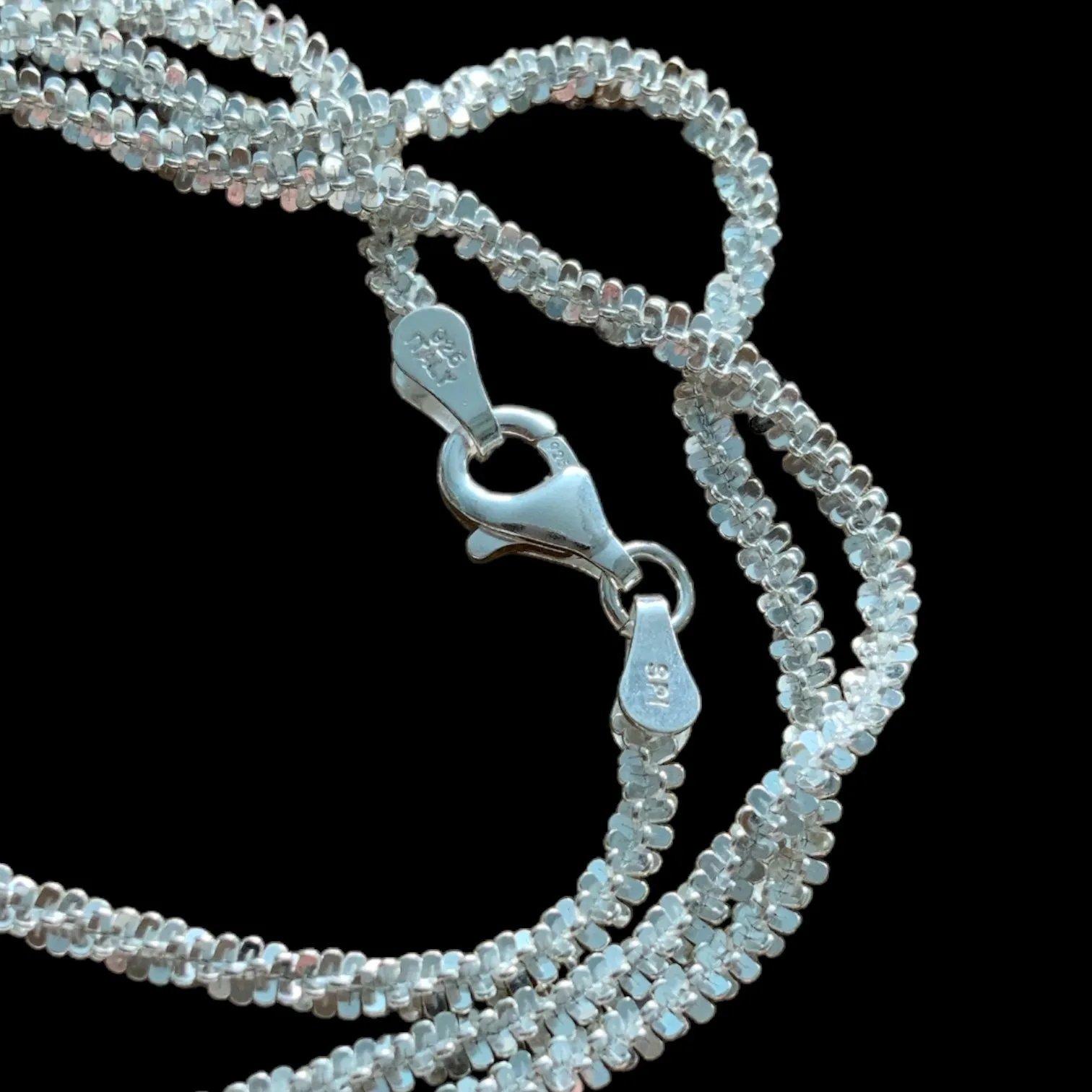 3.5 mm Diamond cut Solid 925 Sterling Silver chain 18 inch