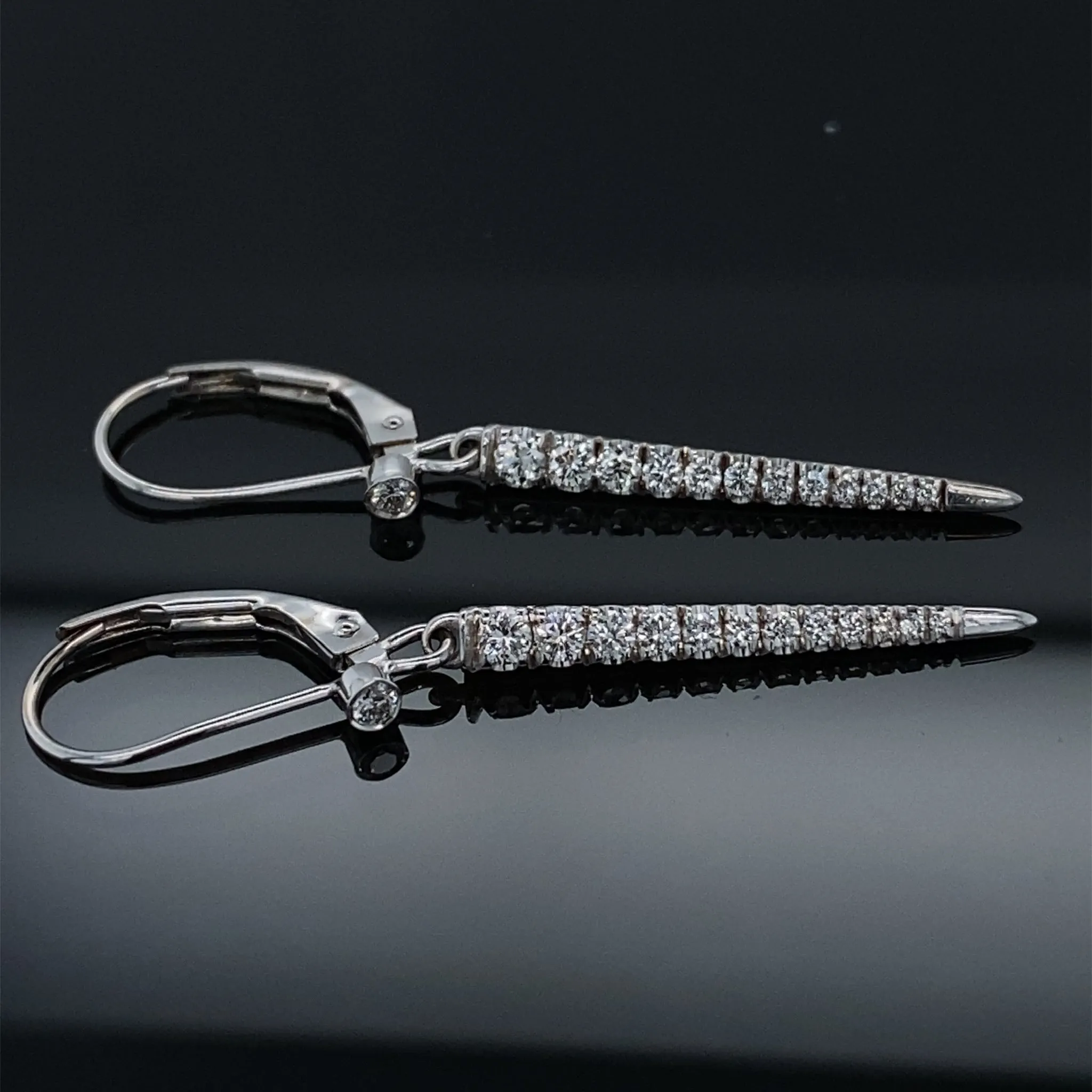 .36ct Diamond Dagger Dangle Earrings