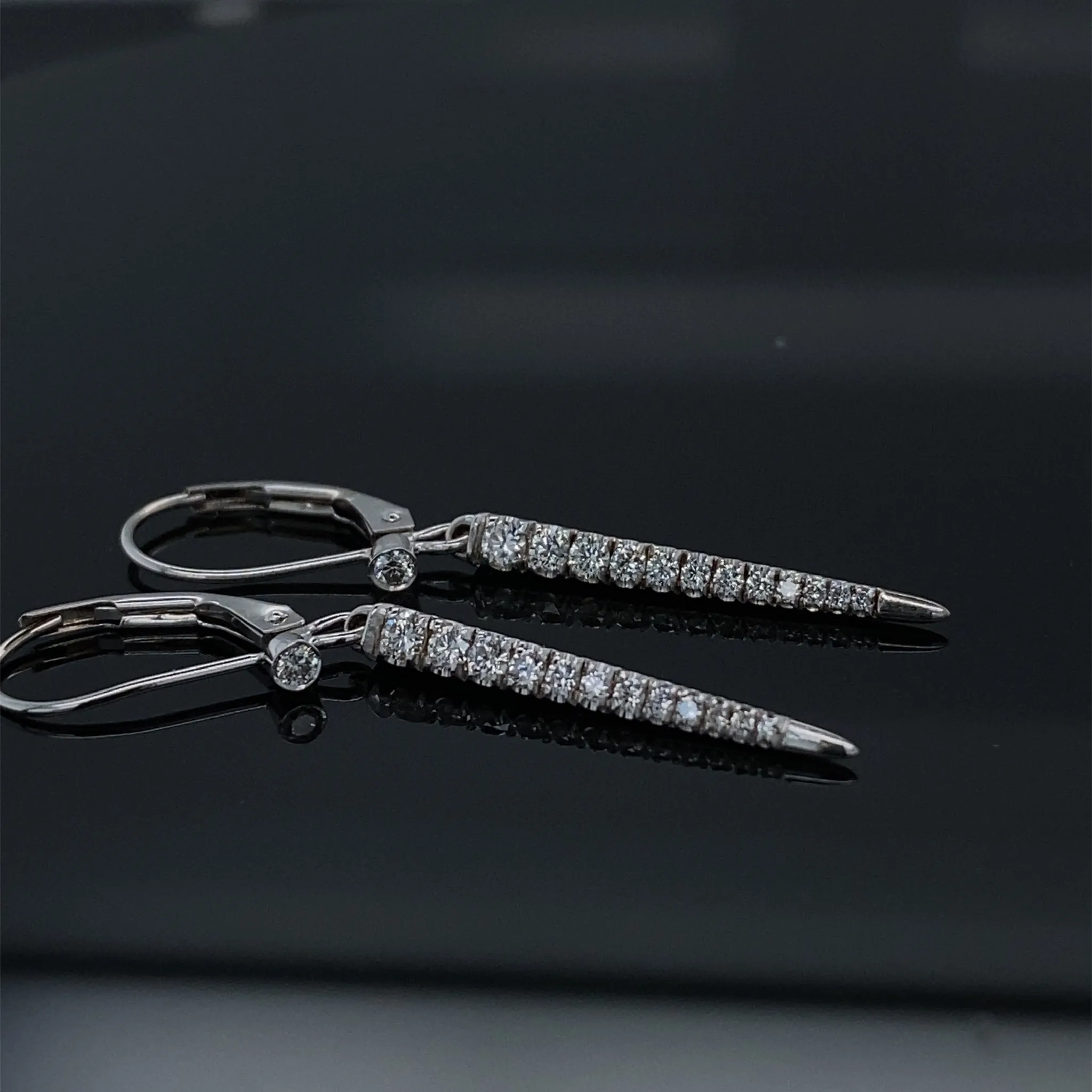 .36ct Diamond Dagger Dangle Earrings