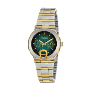 Aigner Taviano Women's Green Dial Silver Gold Watch