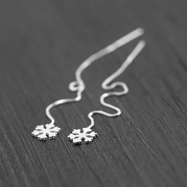 AKOLION Silver Clear Zircon Snowflake Bracelet  Fit Wedding 925 Snowflake Bracelets  For Women Girl Kids Gifts