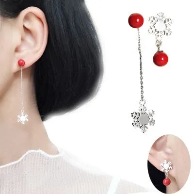 AKOLION Silver Clear Zircon Snowflake Bracelet  Fit Wedding 925 Snowflake Bracelets  For Women Girl Kids Gifts