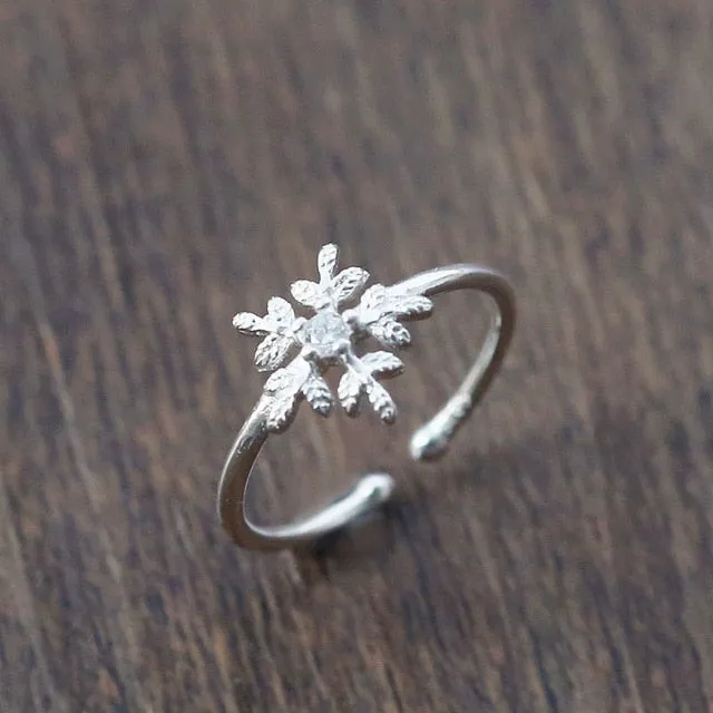 AKOLION Silver Clear Zircon Snowflake Bracelet  Fit Wedding 925 Snowflake Bracelets  For Women Girl Kids Gifts