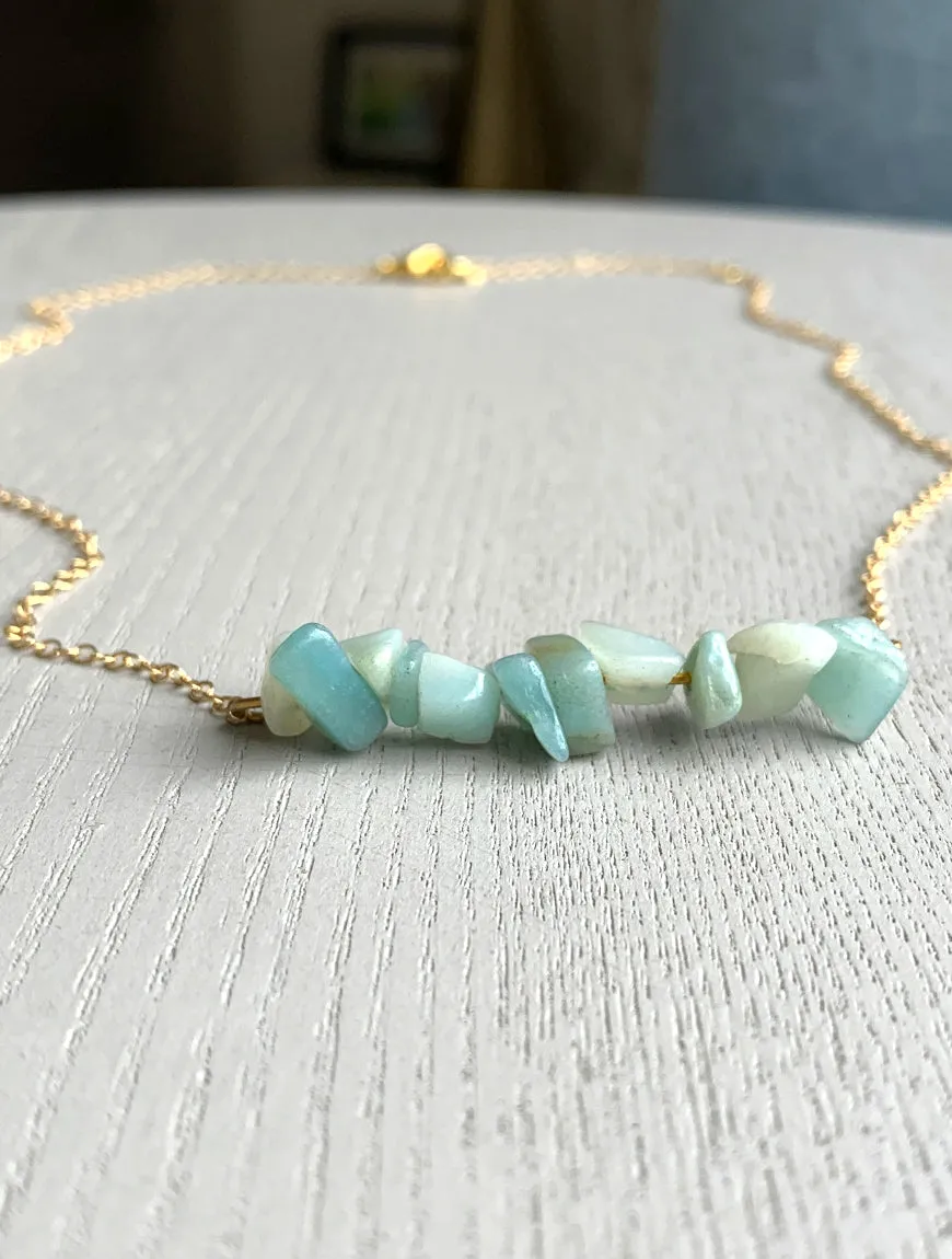 Amazonite Bar Necklace