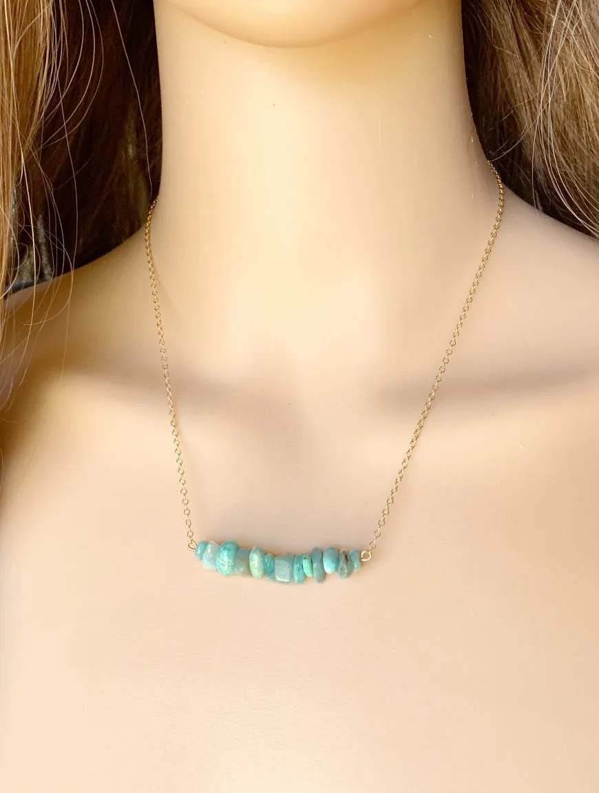 Amazonite Bar Necklace