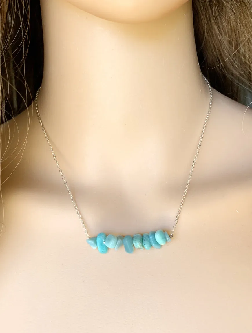 Amazonite Bar Necklace