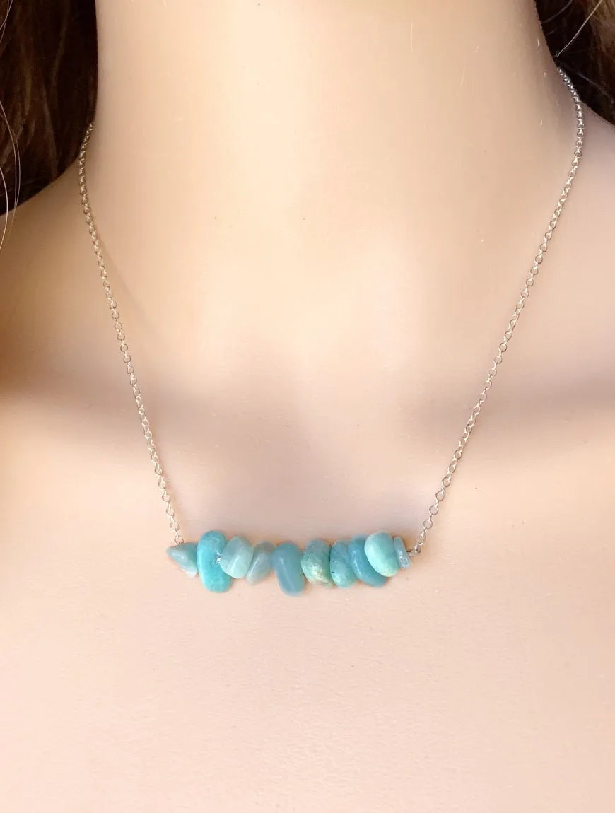 Amazonite Bar Necklace