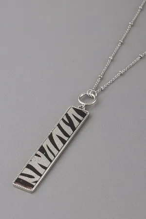 Animal Print Bar Necklace